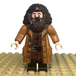 Lego Minifigure Rubeus Hagrid - Medium Nougat Topcoat‎ hp144 Harry Potter